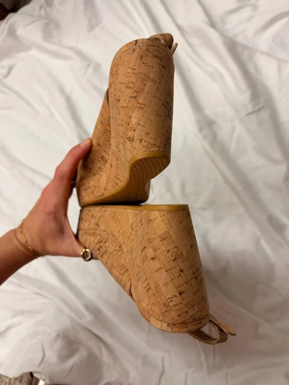 Stuart Weitzman Jean wedges Cork 9.5 - Picture 6 of 10